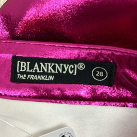 Blank NYC x Free People Women’s 28 Hot Pink Vegan Leather Wide Leg Pants NWT - Picture 8 of 10